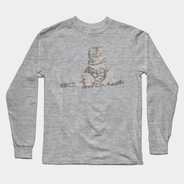 Purrfect Cat Typography Artwork Long Sleeve T-Shirt by SPAZE